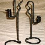 Geschmiedete Kerzenhalter aus Metall